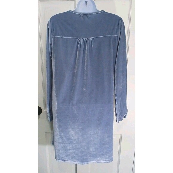 One World Women's Long Sleeve Tunic Dress Top, Light Blue, Size S. - Picture 3 of 16